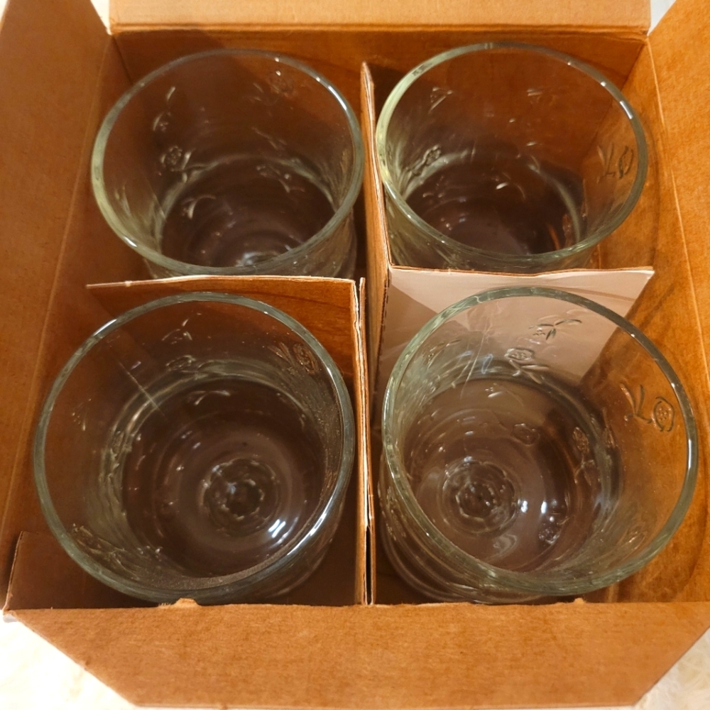 Vintage Anchor Hocking set of 4 16 oz Savannah Goblets New with box